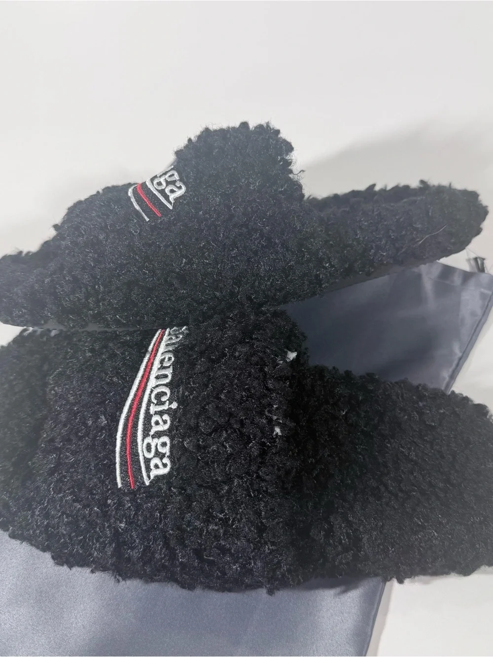 Balenci Fur Slides.